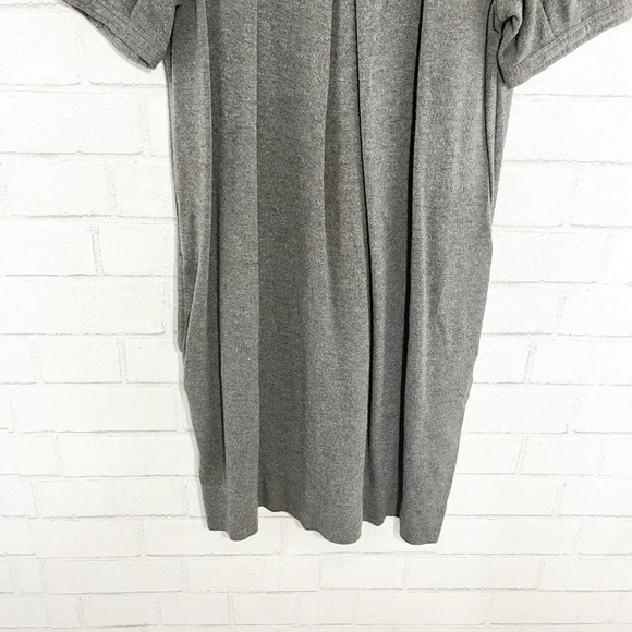 Theory Gray Becca Puff Sleeve Pullover Mini Shift Dress Women's Size Small - Picture 3 of 8